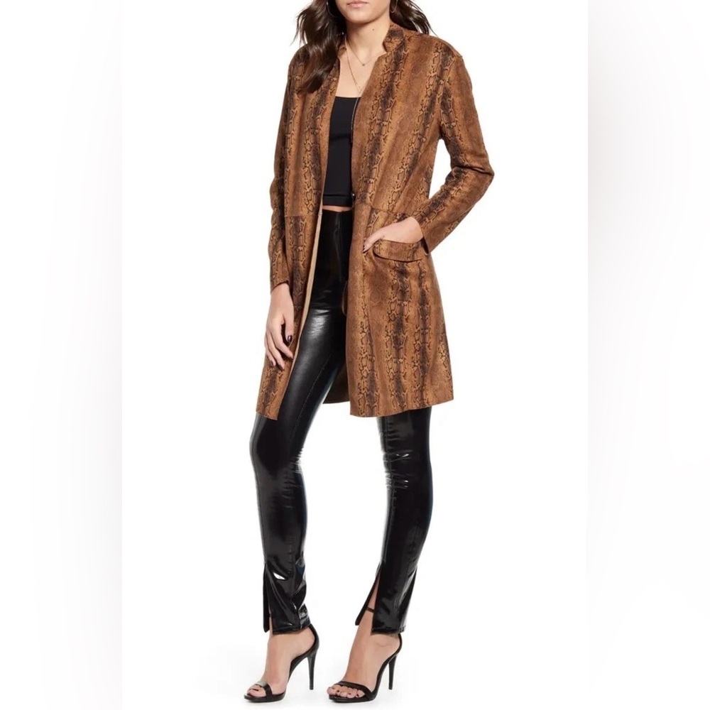 Blank NYC Brown Snake Print Blazer Size M